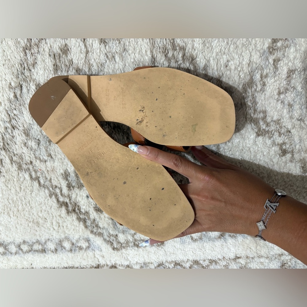women’s cognac Brown Slide Sandals - Picture 6 of 13